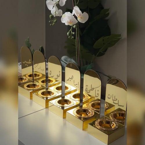 العرض الذهبي 6 مباخر اكريليك بالاسم