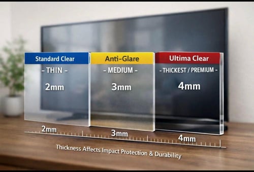 واقي شاشة 65 بوصة ضد الكسر
