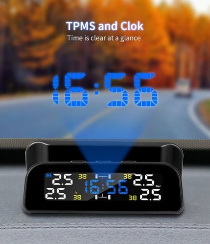 جهاز مراقبة ضغط الكفرات مزود بساعة و انذار يعمل عل...