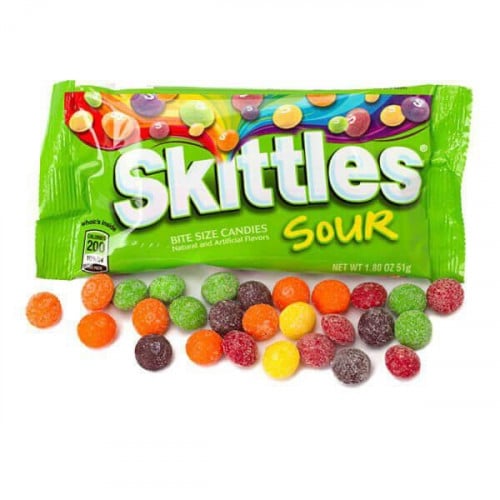 سكيتلز حامضة مستوردة sour skittles candy