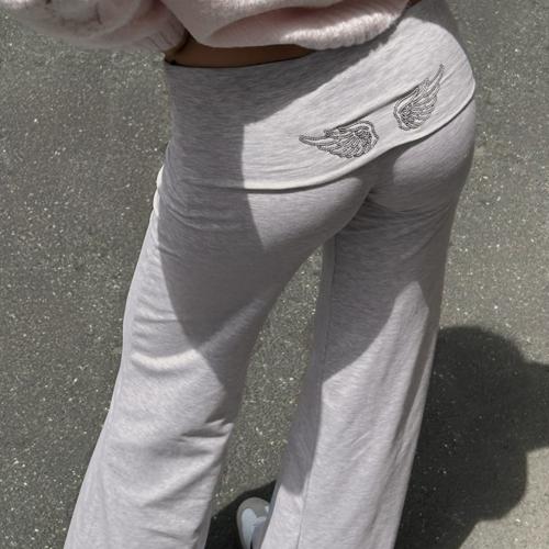 CUFFED PANTS WITH WINGS