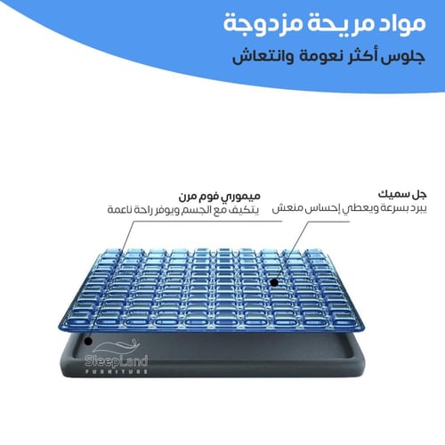 وسادة مقعد طبية بتقنية جل التبريد والميموري فوم |...