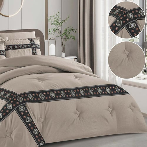 مفرش سدو تراثي رملي فاخر بخامة مايكروفايبر – موديل...