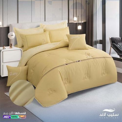 مفرش كلاسيك صيفي | ييج رملي | نفر ونص