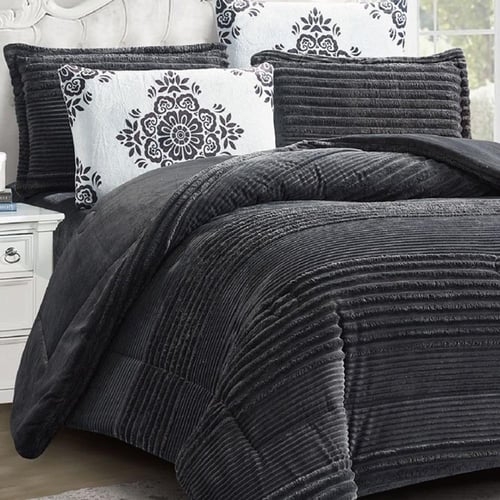 طقم لحاف آرام | شتوي مزدوج | موديل oni-2|لون رمادي...