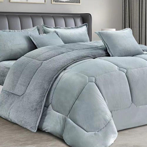 طقم لحاف شتوي نفر ونص فرو مخمل ناعم | موديل cmpb-0...