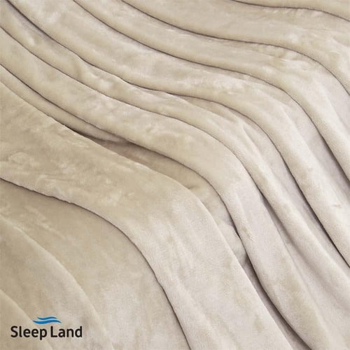 بطانية كلاسيك مخمل ناعم بيج | نفرين