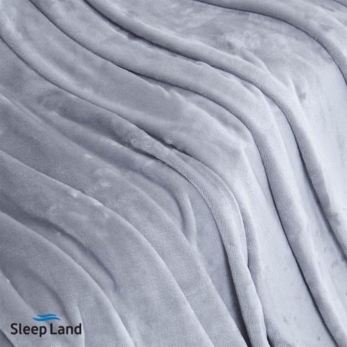 بطانية كلاسيك مخمل ناعم رمادي | نفرين