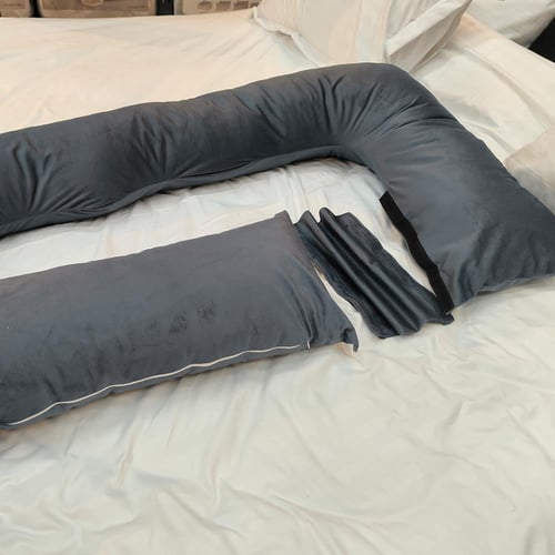 مخدة حوامل Mommy Nest شكل U قابلة للتعديل لدعم الج...