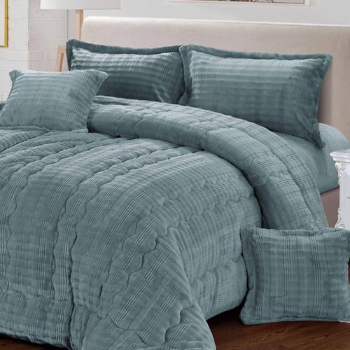 مفرش مفرد شتوي فونتان | تركوازي