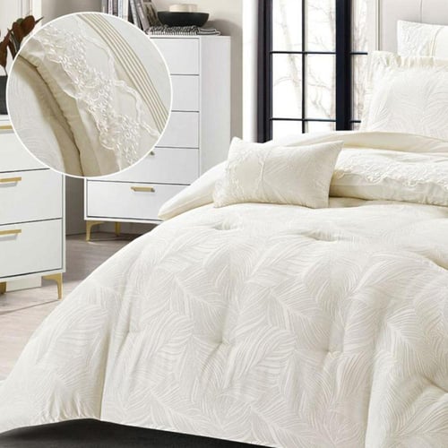 مفرش عرايسي جاكار رونا – نقشة أوراق فاخرة | موديل...