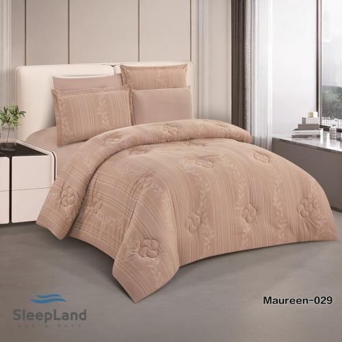 مورين | مفرش جاكارد لون رمادي اورانج