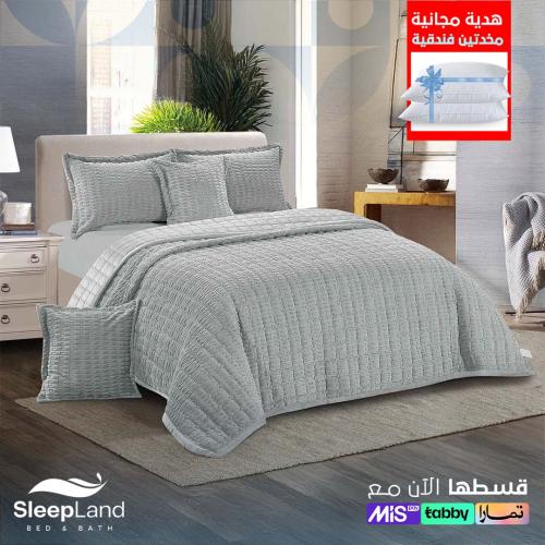 دايسن | مفرش شتوي مضغوط مخمل ناعم | لون رمادي فاتح