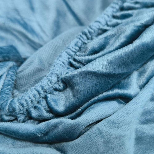 طقم شرشف مخمل نفر ونص | 2 قطع | بألوان متعددة