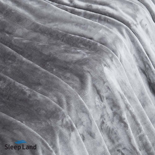 بطانية كلاسيك مخمل ناعم رمادي | نفرين