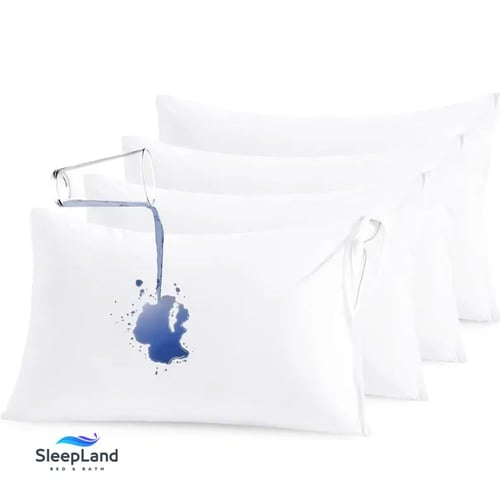 مجموعة 4 قطع واقي مخدات قطن