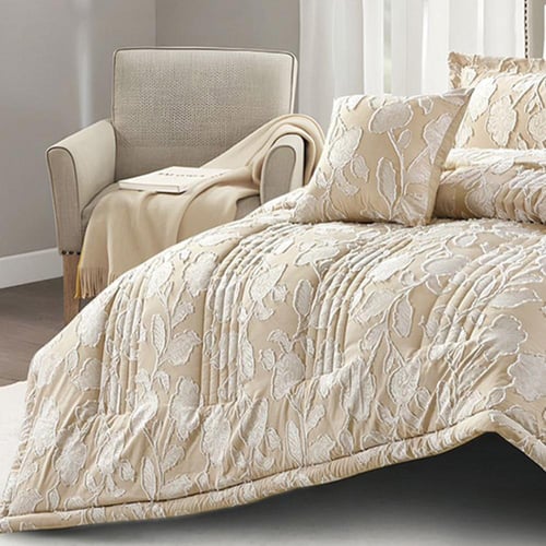 ستيلا ملكي | مفرش تطريز جودة عالية | بيج