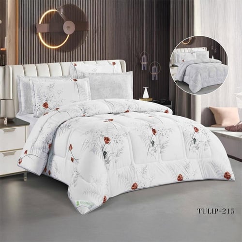 توليب | طقم لحاف مشجر وجهين موديل TULIP-4