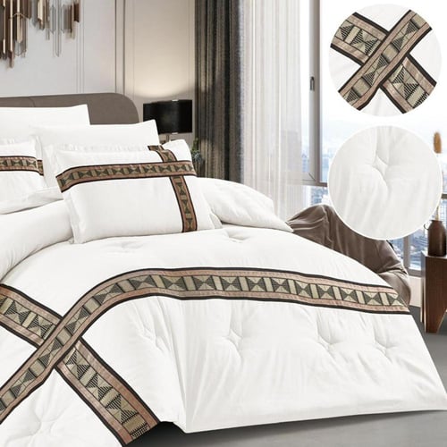 مفرش سدو تراثي ابيض فاخر بخامة مايكروفايبر – موديل...