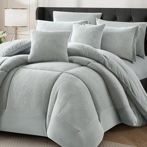 طقم لحاف وود غرين MMN | شتوي مزدوج | 8قطع | لون رم...