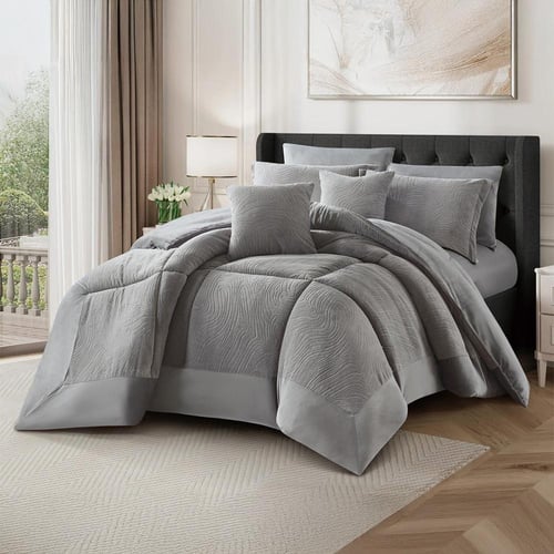 طقم لحاف وود غرين MMN | شتوي مزدوج | 8قطع | لون رم...