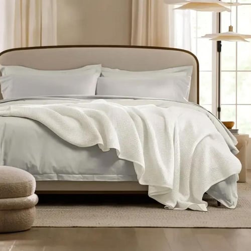 بطانية وافل صيفية قطن 100% لطيفة على البشرة - مقاس...