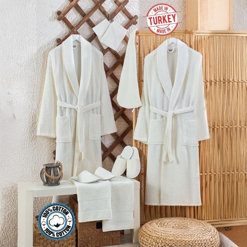 طقم روب حمام تركي قطن 100% | 13 قطعة