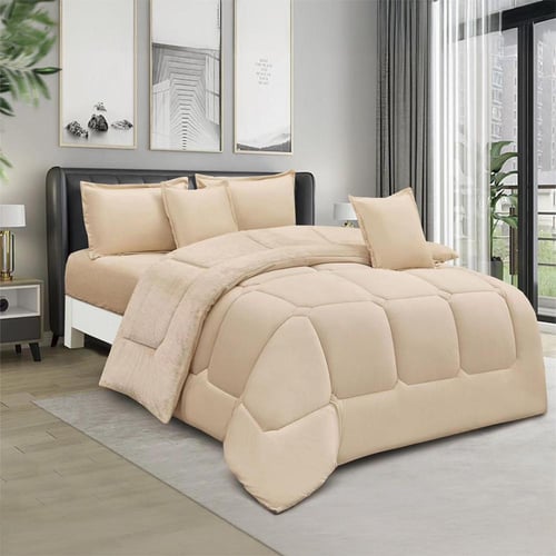 طقم لحاف شتوي نفر ونص فرو مخمل ناعم | موديل cmpb-0...