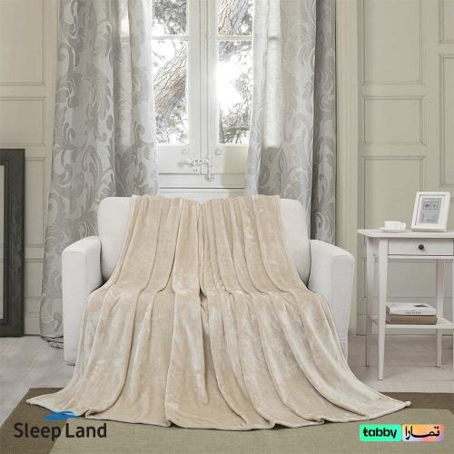 بطانية كلاسيك مخمل ناعم بيج | نفرين