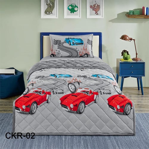 مفرش أطفال ckr مخمل فرو مضغوط 3 قطع – سيارات كرتون...