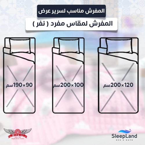 مفرش أطفال مخمل مضغوط 3 قطع كرتوني وردي أزرق برسوم...