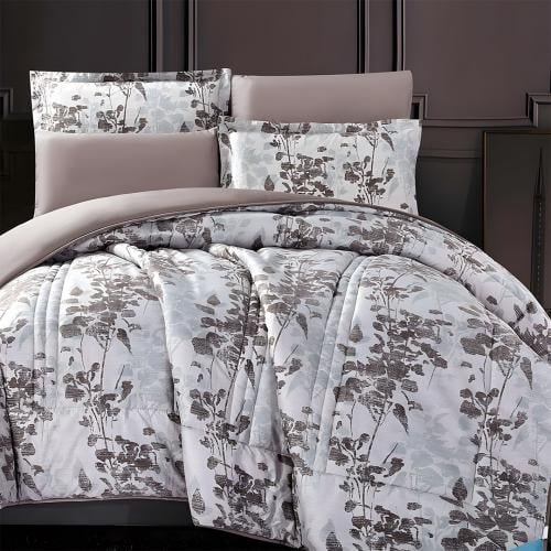 KANGA | طقم لحاف نفر ونص | وجهين سادة فاخر موديل 3...