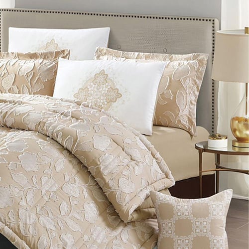 ستيلا ملكي | مفرش تطريز جودة عالية | بيج