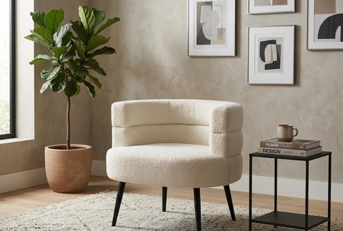 كرسي بوكلية مودرن بتصميم منحني مريح