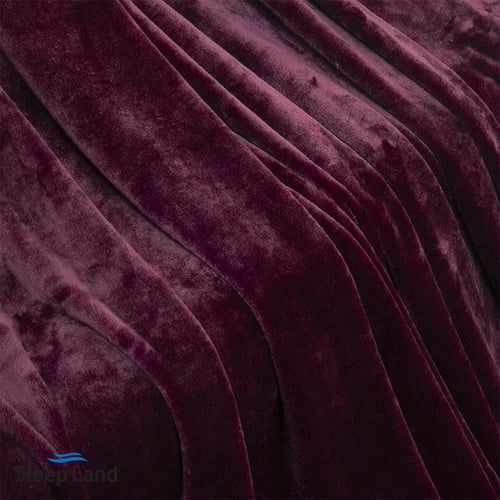 بطانية ساندي مخمل عنابي نفرين