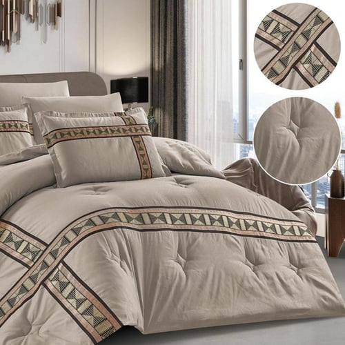 مفرش سدو تراثي رملي فاخر بخامة مايكروفايبر – موديل...