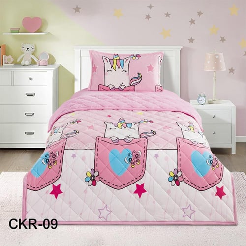 مفرش أطفال ckr وجهين فرو ومخمل مضغوط 3 قطع – يونيك...