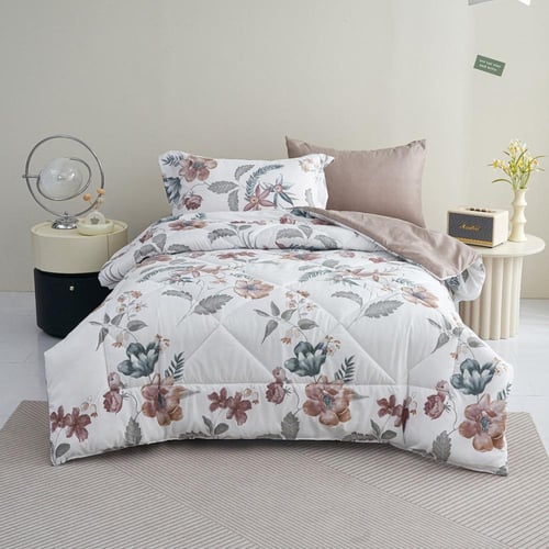 طقم مفرش divana وجهين سادة ومشجر – متوفر بعدة الوا...