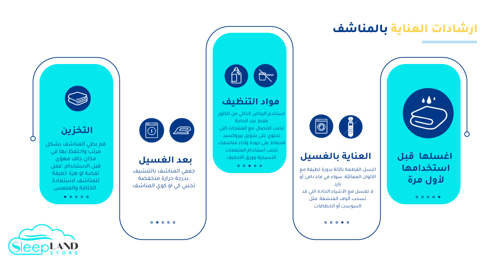 منشفة قطنية لون ازرق