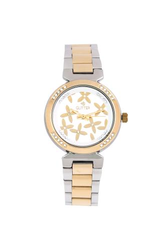 ساعة نسائي جليتر بلونين مينا ذهبي استالس ستيل مينا...