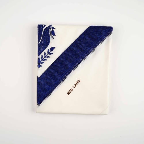 شال مطرز ازرق علبه171