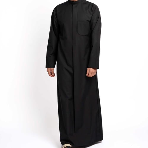 ثوب كويتي شبابي شتوي سادة