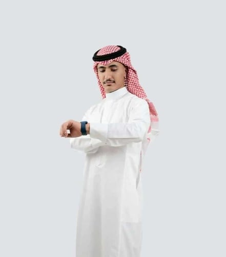 ثوب سعودي رجالي كم ساده