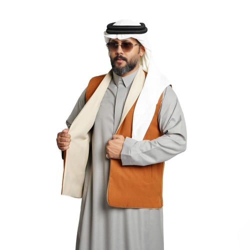 سديري ياقة دبل فيس جوخ - رجالي