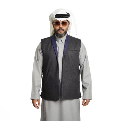 سديري ياقة دبل فيس جوخ - رجالي