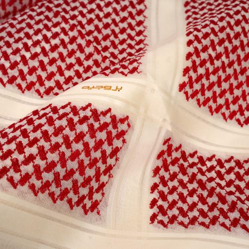 شماغ بروجية خطوط بيج