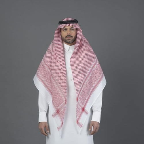 شماغ البسام بلس احمر كلاسيك