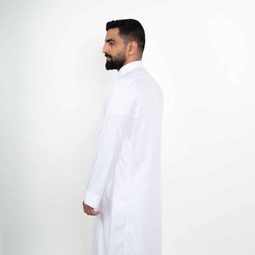 ثوب سعودي رجالي قلاب فخامة كم ساده