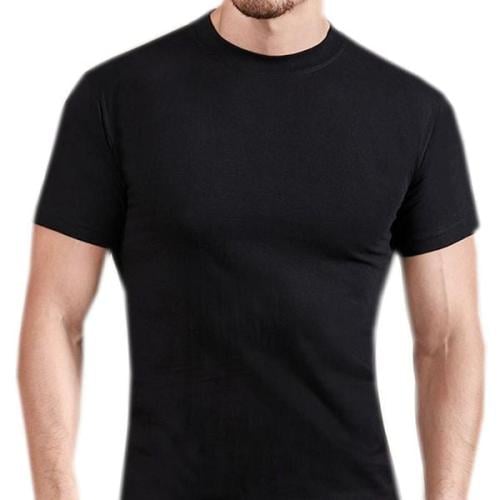 فدشي فانيلة نص كم حلق اسود