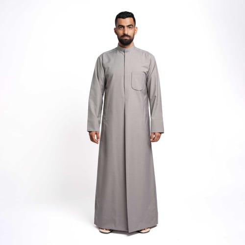 ثوب كويتي رجالي شتوي سادة